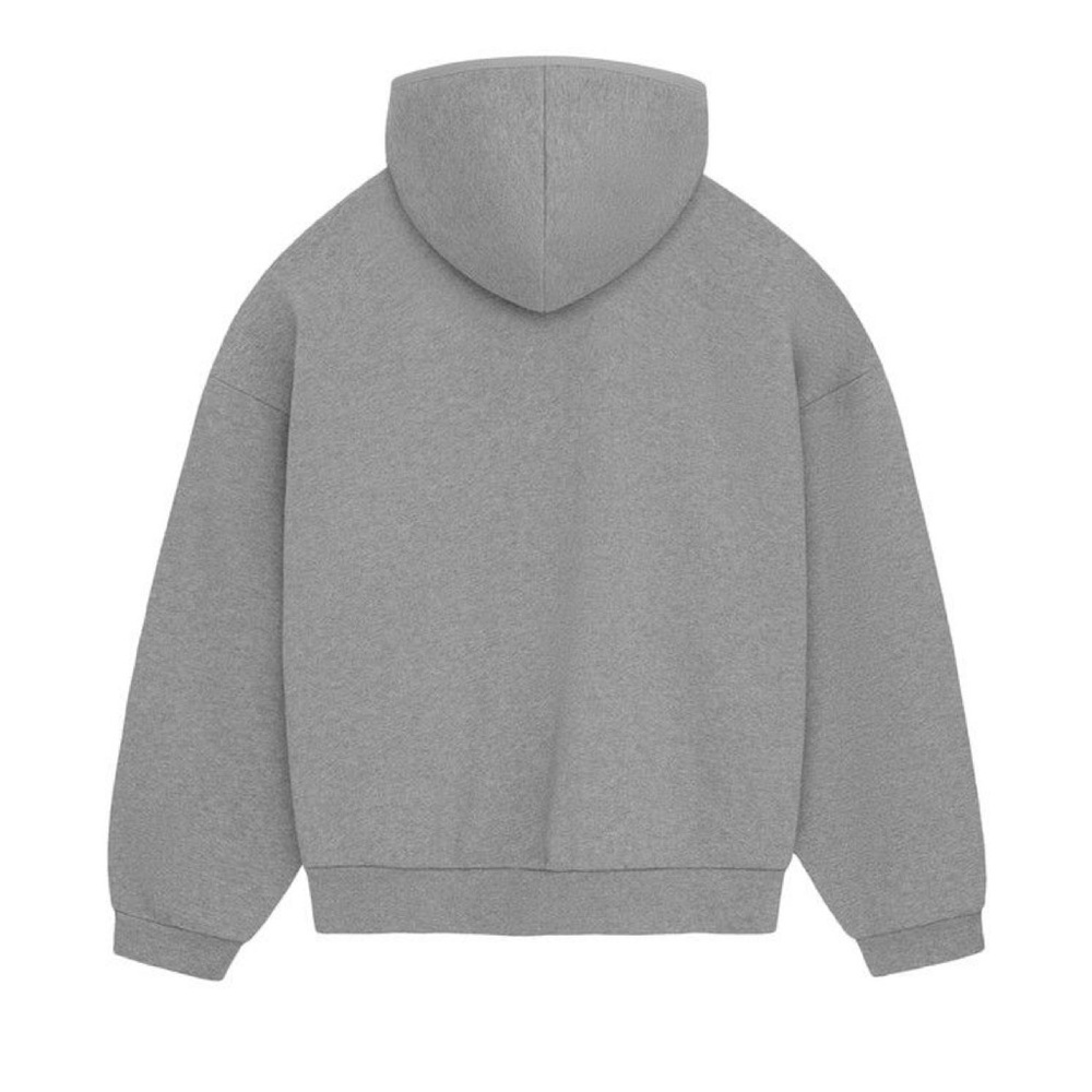 Fear of God Essentials Dark Heather Oatmeal Hoodie Sweatshirt Size XL - Picture 3 of 4